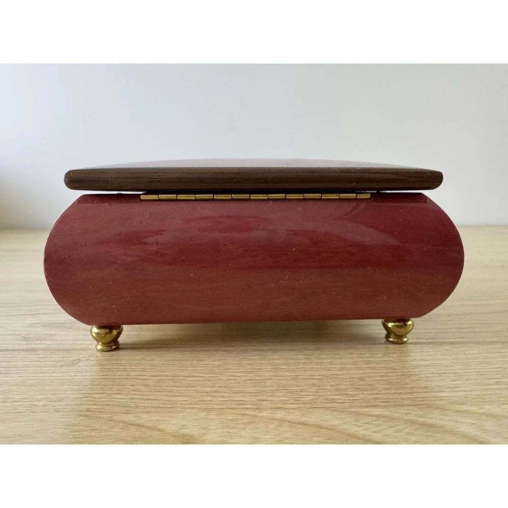 San Francisco Music Box Company Wooden Velvet-Lined Carousel Horse Music Box